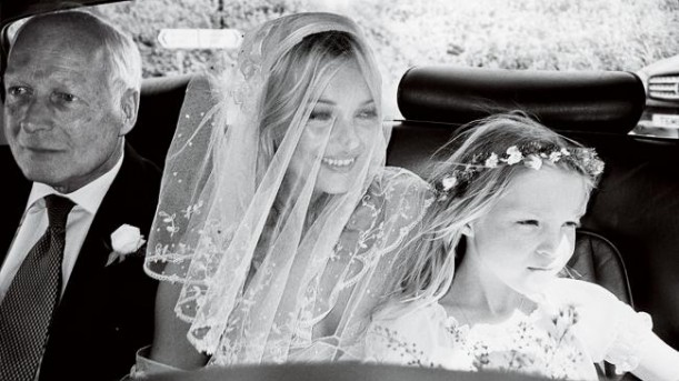Kate Moss à son mariage avec sa fille