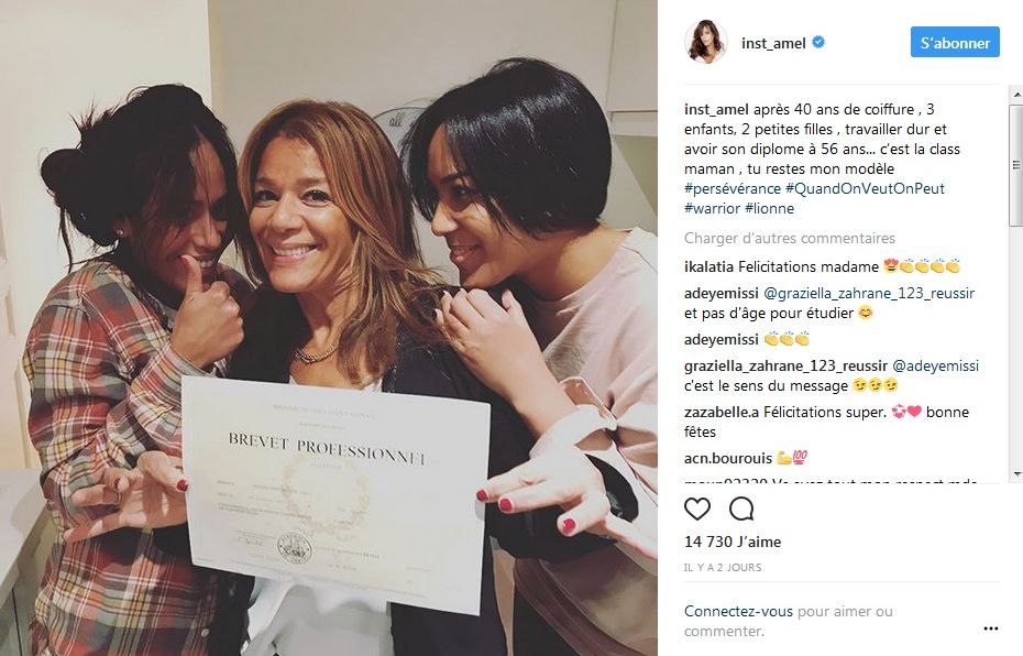Amel Bent : La chanteuse félicite sa maman fraichement diplômée !