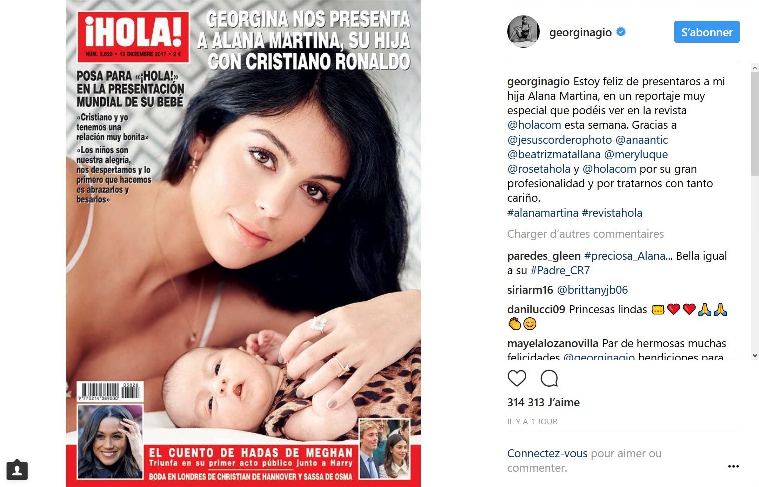 Cristiano Ronaldo : Découvrez le visage de sa fille Alana Martina dans sublime photoshoot
