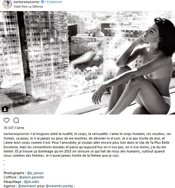 Les Anges : Barbara Opsomer dévoile un téton sur Instagram !