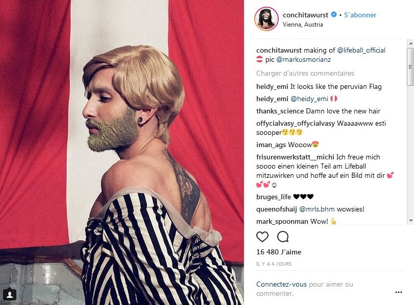 Conchita Wurst transformée : La gagnante de L’Eurovision 2014 change de look !