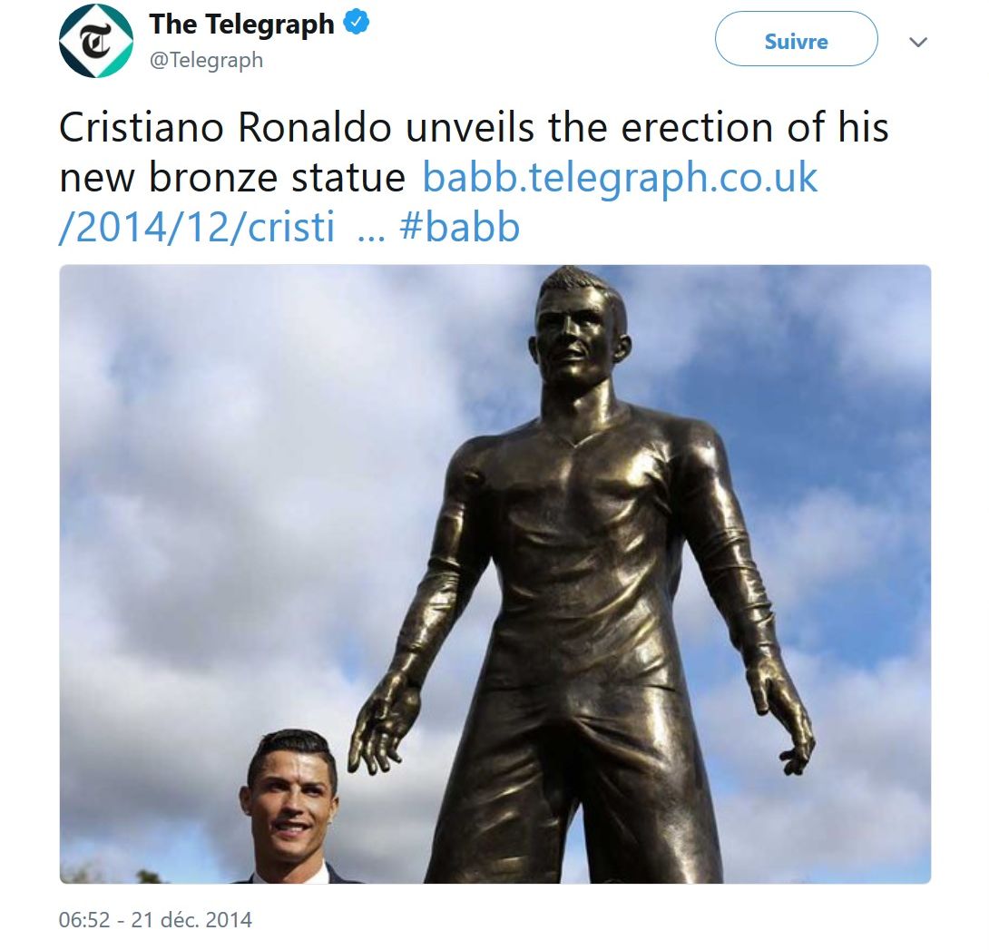 Cristiano Ronaldo : Sa statue ratée a enfin été changée !