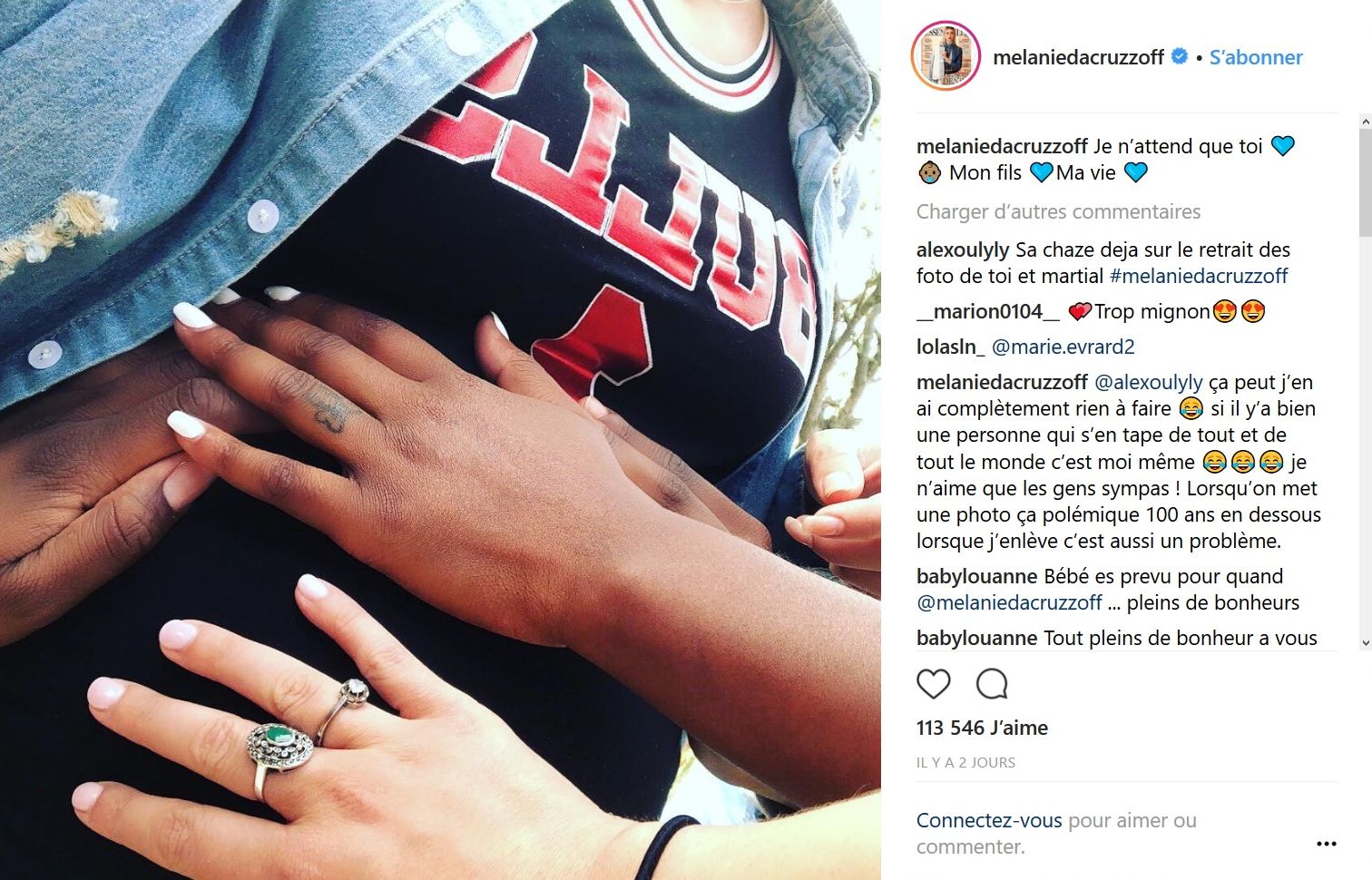 Mélanie Da Cruz enceinte : Sa belle déclaration à son futur enfant