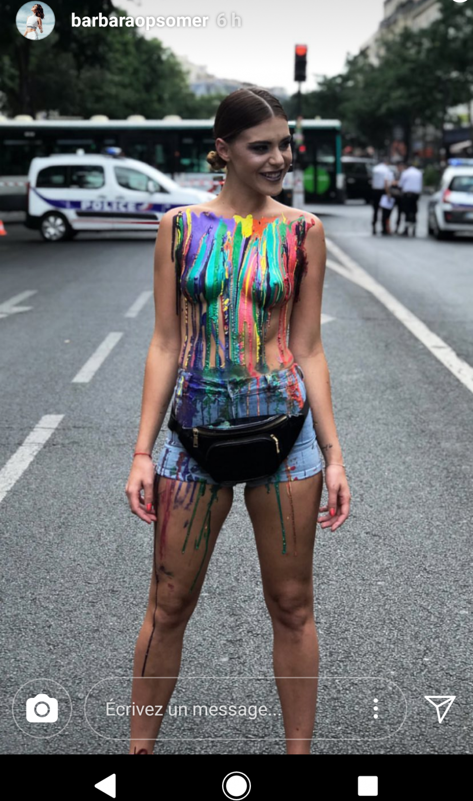 Les Anges 10 : Barbara Opsomer topless en pleine rue pour la Gay Pride